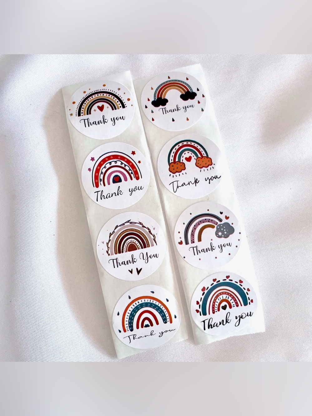 💜 NWT Boho Rainbow Designs Thank You Stickers (500 Stickers)